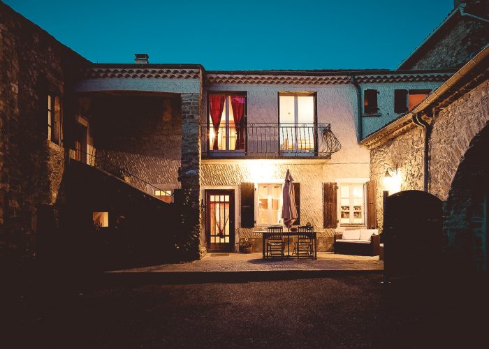 Gite Le couchant photo prise de nuit au Gîtes Roche Colombe- Soyans 26400, Drôme